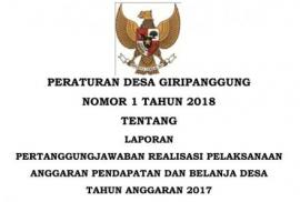 PERATURAN DESA GIRIPANGGUNG NOMOR 1 TAHUN 2018