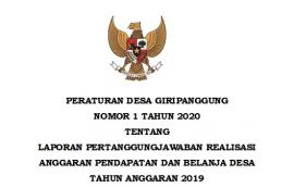 Peraturan Desa Giripanggung Nomor 1 Tahun 2020