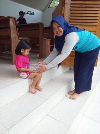 Hari Ke-6 Penyaluran PMT Balita Berisiko Stunting, Kalurahan Giripanggung Konsisten Perangi Stunting