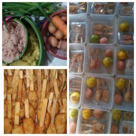 Hari ke-10 Penyaluran PMT di Kalurahan Giripanggung, Menu Sempol Kentang Daging, Telur, dan Jeruk