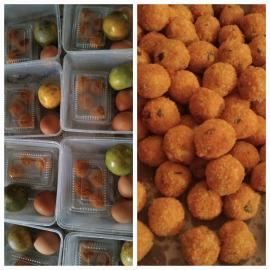 Hari ke-81, Kalurahan Giripanggung Salurkan PMT Berisi Bola-Bola Ayam Daun Kelor dan Buah Jeruk 
