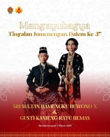 Mangayubagya Tingalan Jumenengan Dalem ke-37 Sri Sultan Hamengku Buwono X dan GKR Hemas.