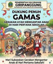 GAMAS; Gerakan Ayah Mengantar Anak Di Hari Pertama Sekolah