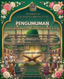 PENGUMUMAN LIBUR MAULID NABI MUHAMMAD S.A.W 12 RABI'UL AWAL 1448 H